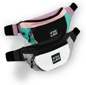 Vatkalimon Soft Colourful Fanny Pack Set of 2 Women Belt Bag, Fanny Packs for Women, Unisex Crossbody Back with 2 Zippers