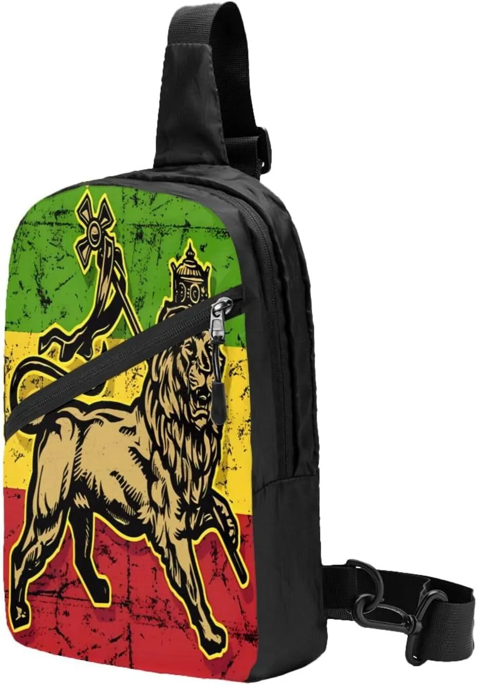 Vintage Lion Of Judah Flag Portable Crossbody Bag Foldable Sling Bags Sports Gym Chest Daypack Reusable Shoulder Backpack Casual Diagonally Rucksack Fanny Packs