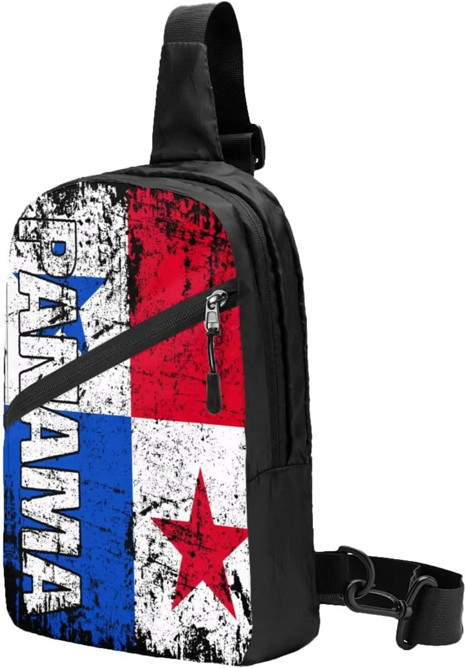 Vintage Panama Flag Portable Crossbody Bag Foldable Sling Bags Sports Gym Chest Daypack Reusable Shoulder Backpack Casual Diagonally Rucksack Fanny Packs