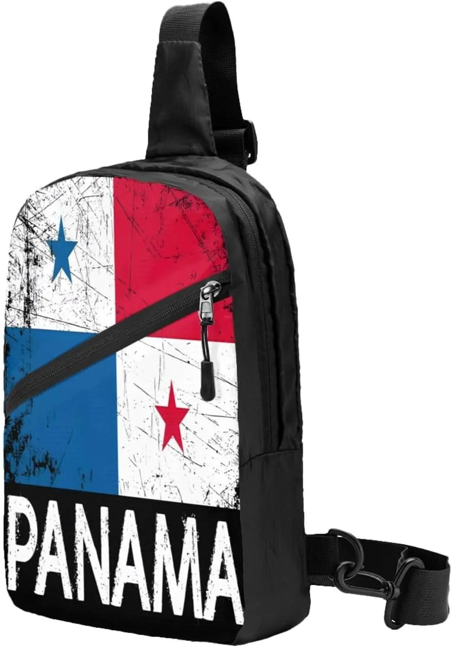 Vintage Panamanian Flag Panama Portable Crossbody Bag Foldable Sling Bags Sports Gym Chest Daypack Reusable Shoulder Backpack Casual Diagonally Rucksack Fanny Packs