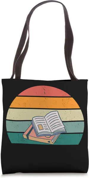 Vintage Retro Sunset Book - Reading - Book Discussion Club Tote Bag
