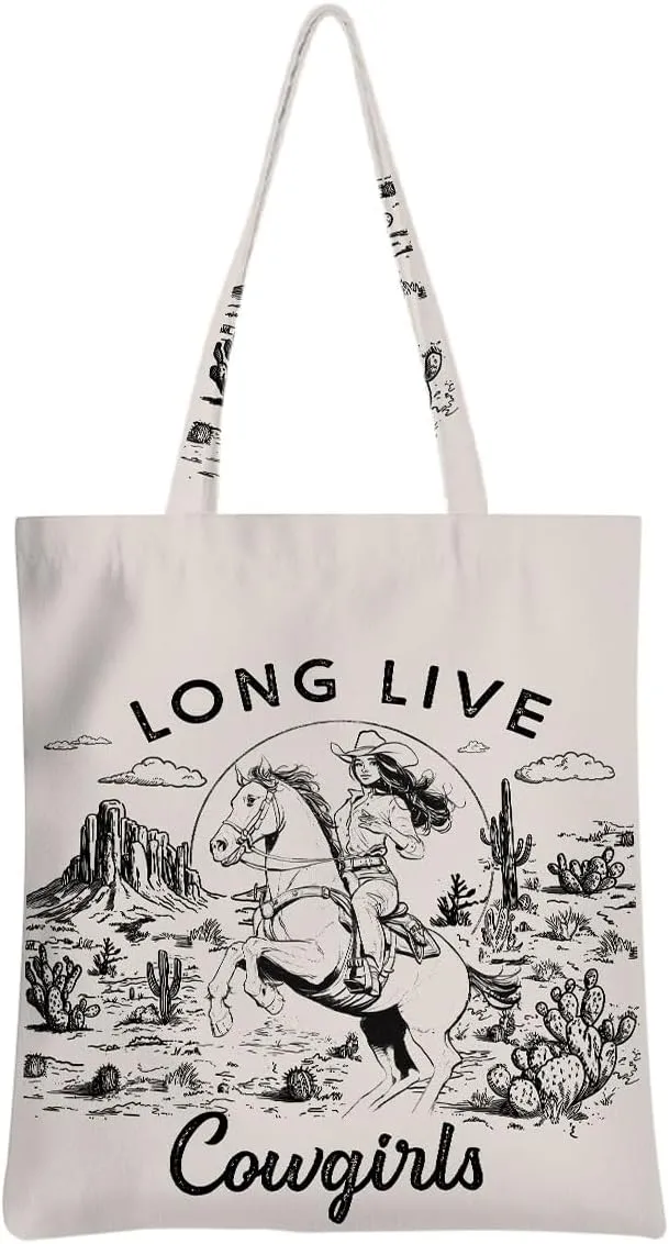 Vintage Western Tote Bag Country Stuff Western Stuff Reusable Grocery Bags Beach Bag, Western Gifts for Women