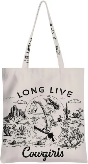 Vintage Western Tote Bag Country Stuff Western Stuff Reusable Grocery Bags Beach Bag, Western Gifts for Women