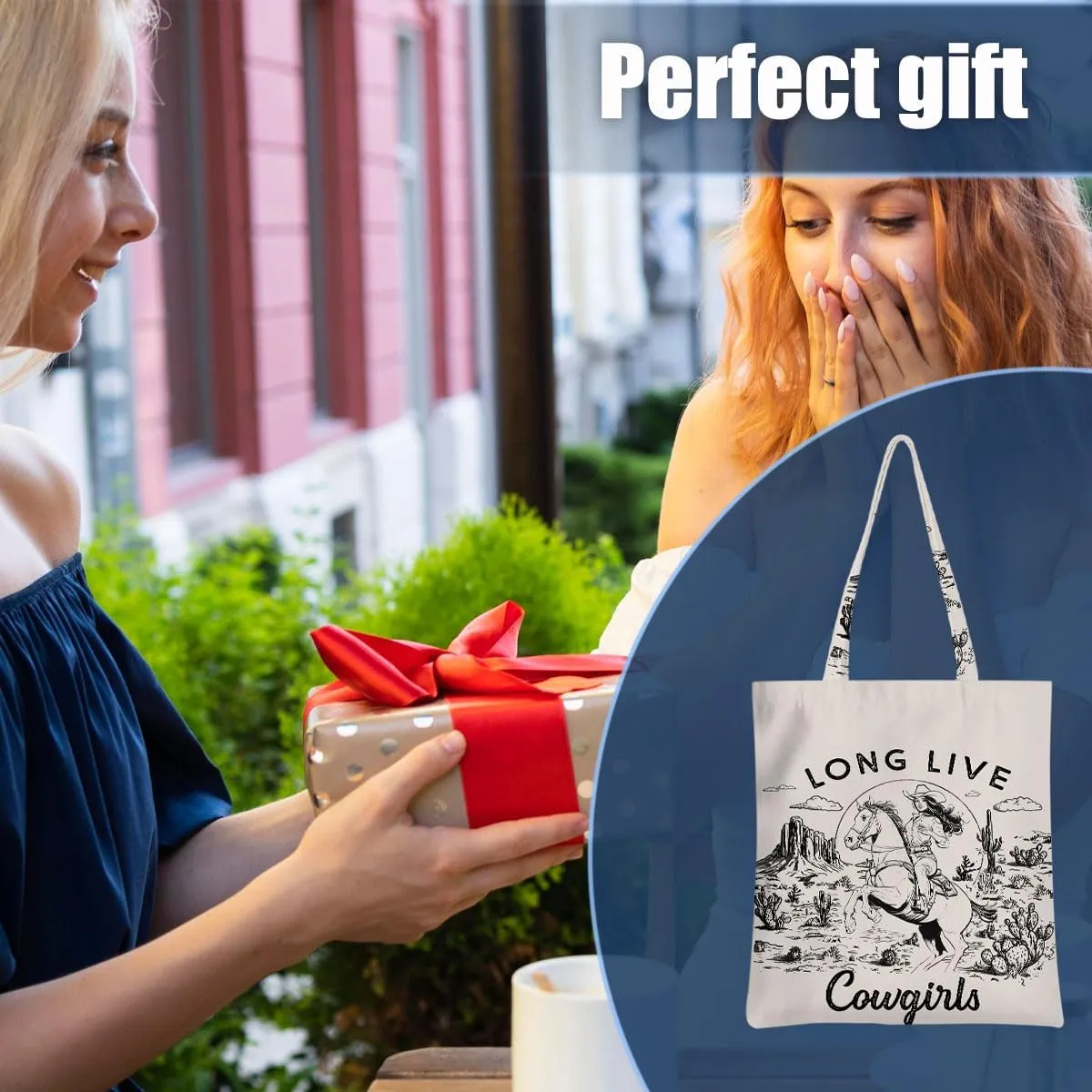 Vintage Western Tote Bag Country Stuff Western Stuff Reusable Grocery Bags Beach Bag, Western Gifts for Women