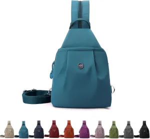 Vovtva Street Lite Chic Versatile Travel Bag, Adjustable Strap Backpack Chest Bags Double Zipper, Sling Crossbody Women