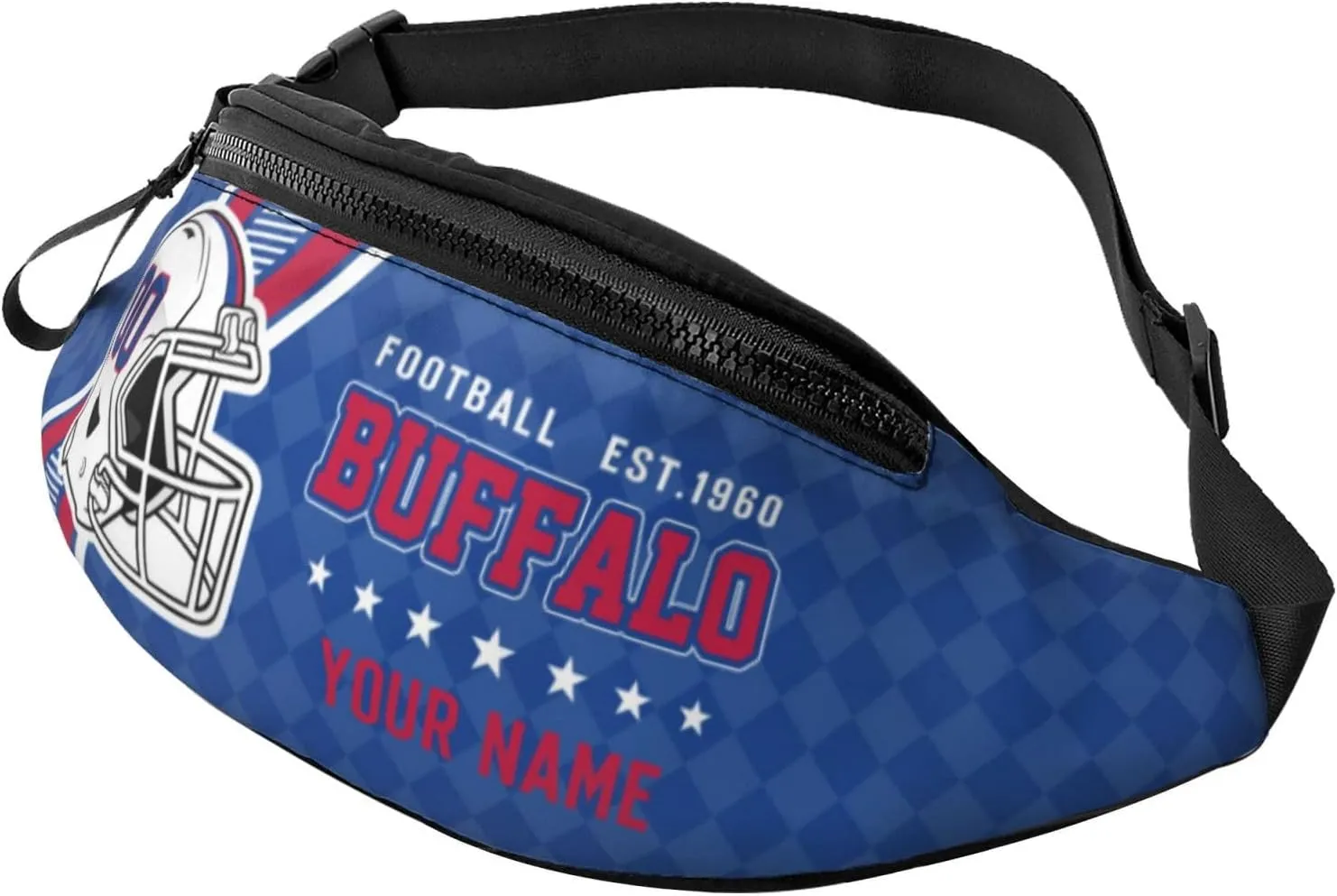 Waist Bag Adjustable Football Belt Bag Personalized Custom Fanny Pack Sports Hiking Running Belt Waist Pack for Women Men Fans Gifts