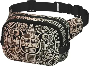 Waist Pack for Men Women Crossbody Belt Bag Mayan Calendar End of The World Waist Bag Travel Fanny Pack Bum Bags