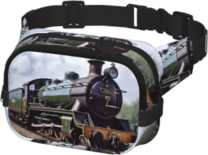 Waist Pack for Men Women Crossbody Belt Bag Steam Locomotive Train Waist Bag Travel Fanny Pack Bum Bags