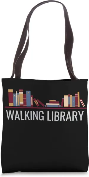 Walking Library Book Lover - Reading - Book Discussion Club Tote Bag
