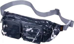 WATERFLY Fanny Pack Waist Bag: Travel Hip Pouch Bum Bag Plus Size Crossbody Fannie Pack Adjustable Belt Waistpack Phanny Fannypack for Man Woman Hiking Walking Jogging
