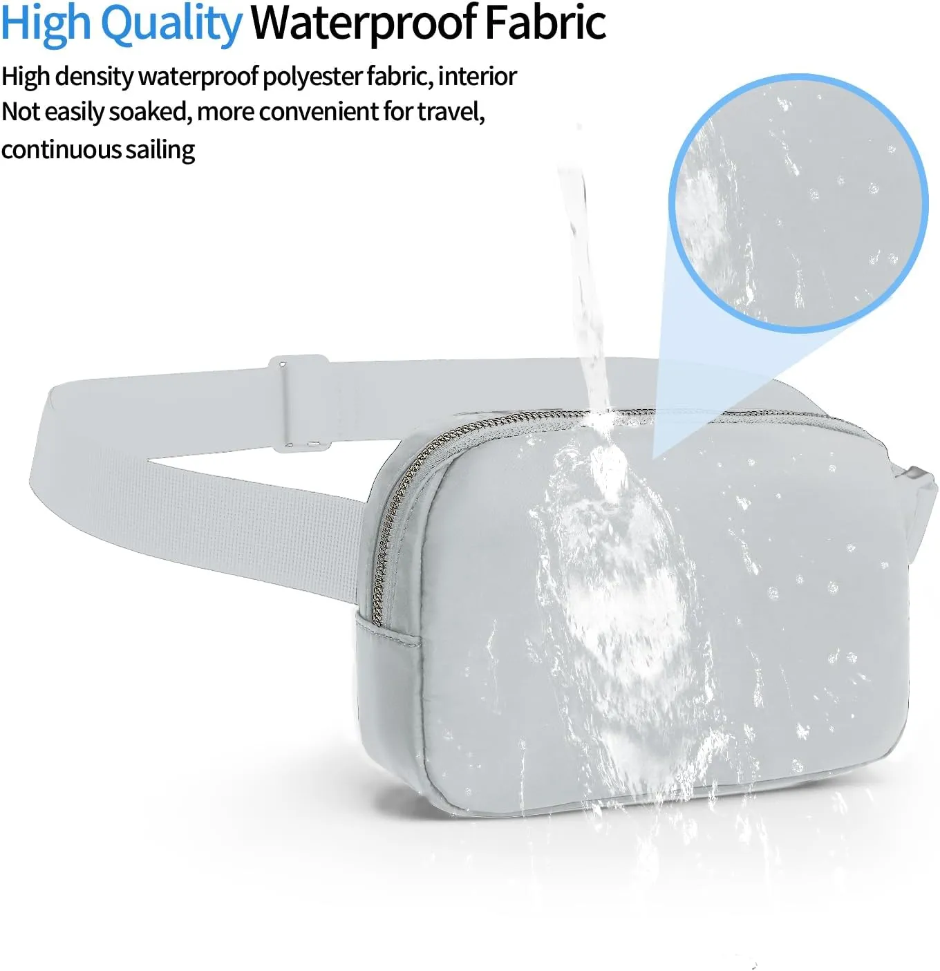 Waterproof Fanny Packs for Women Mini Belt Bag for Kids Fanny Packs for Women Mini Belt Bag Fanny Packs for Women Waterproof Waterproof Crossbody Pack Fashion Belt Bag With Adjustable Strap Light Grey