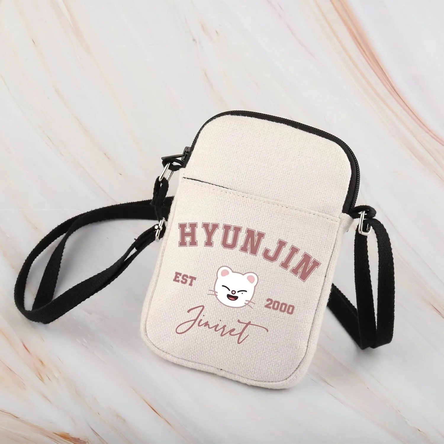 WCGXKO Korean Pop Gift Korean Group Merch Boys Group Est 1999 Dwaekki Crossbody Bag for Pop Music Lover
