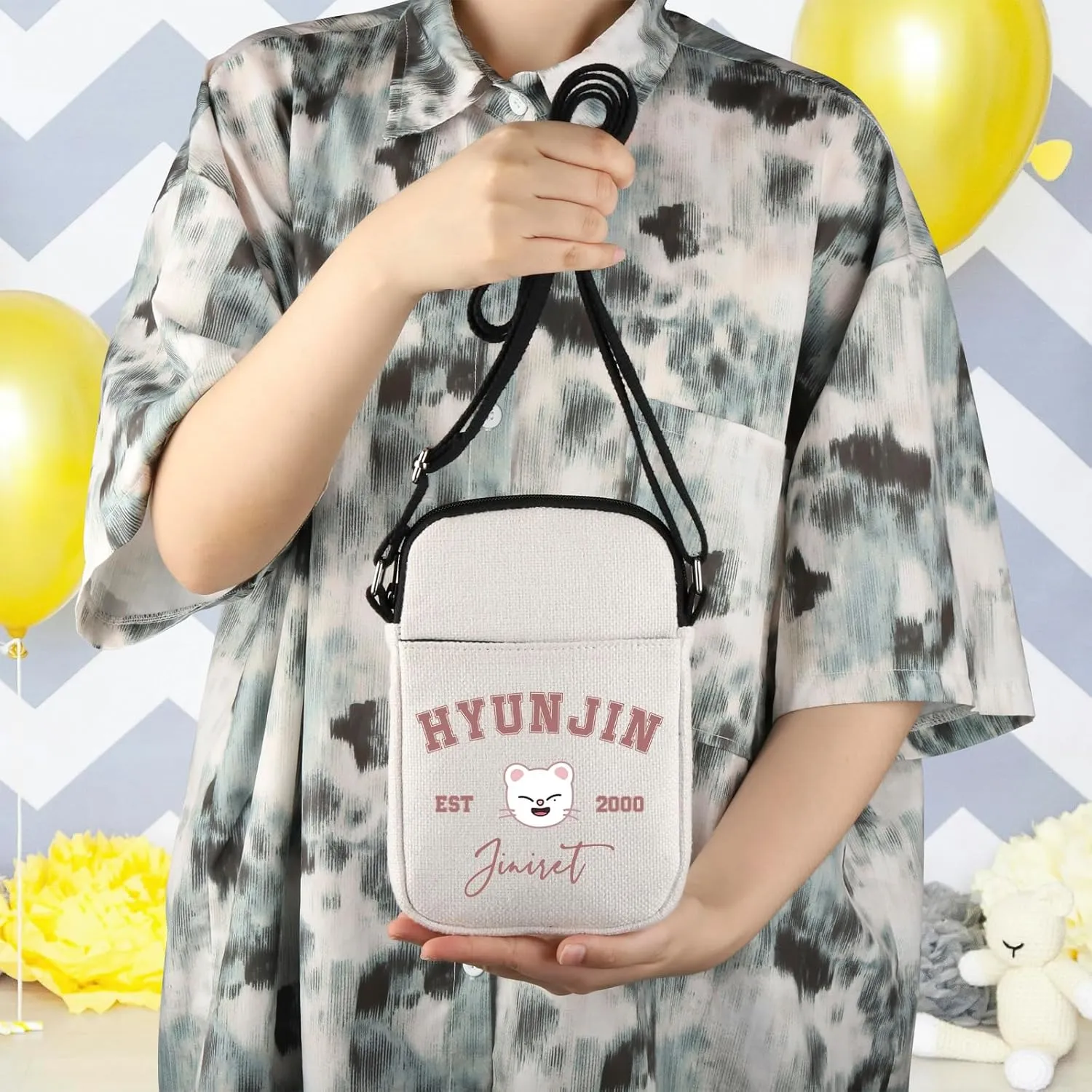 WCGXKO Korean Pop Gift Korean Group Merch Boys Group Est 1999 Dwaekki Crossbody Bag for Pop Music Lover