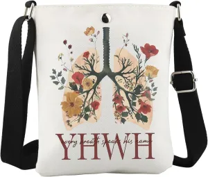 WCGXKO YHWH Lungs Christian Crossbody Bag Hebrew Gift Name of God Gift Christian Faith Gift