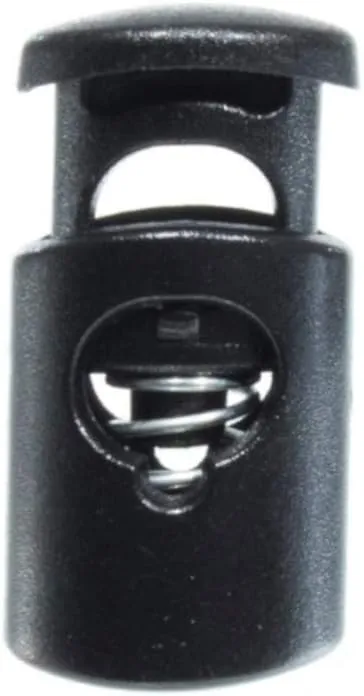 West Coast Paracord Black Oval Mini Toggle Stopper Cord Locks for Drawstrings and Apparel - 50 Pack