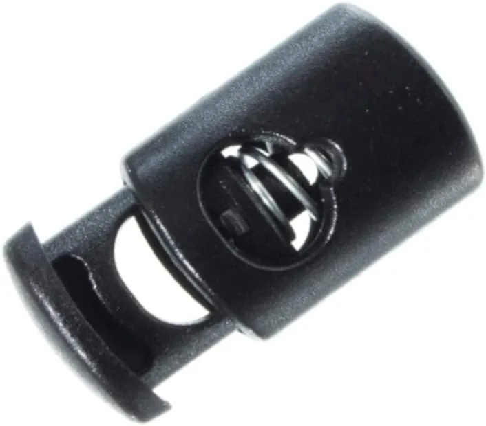 West Coast Paracord Black Oval Mini Toggle Stopper Cord Locks for Drawstrings and Apparel - 50 Pack