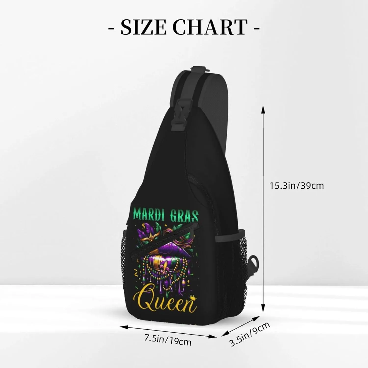 Who's Your Crawdaddy Mardi Gras Mask Beads Crawfish Sling Bag Crossbody Bag Chest Bags Travel Shoulder Backpack