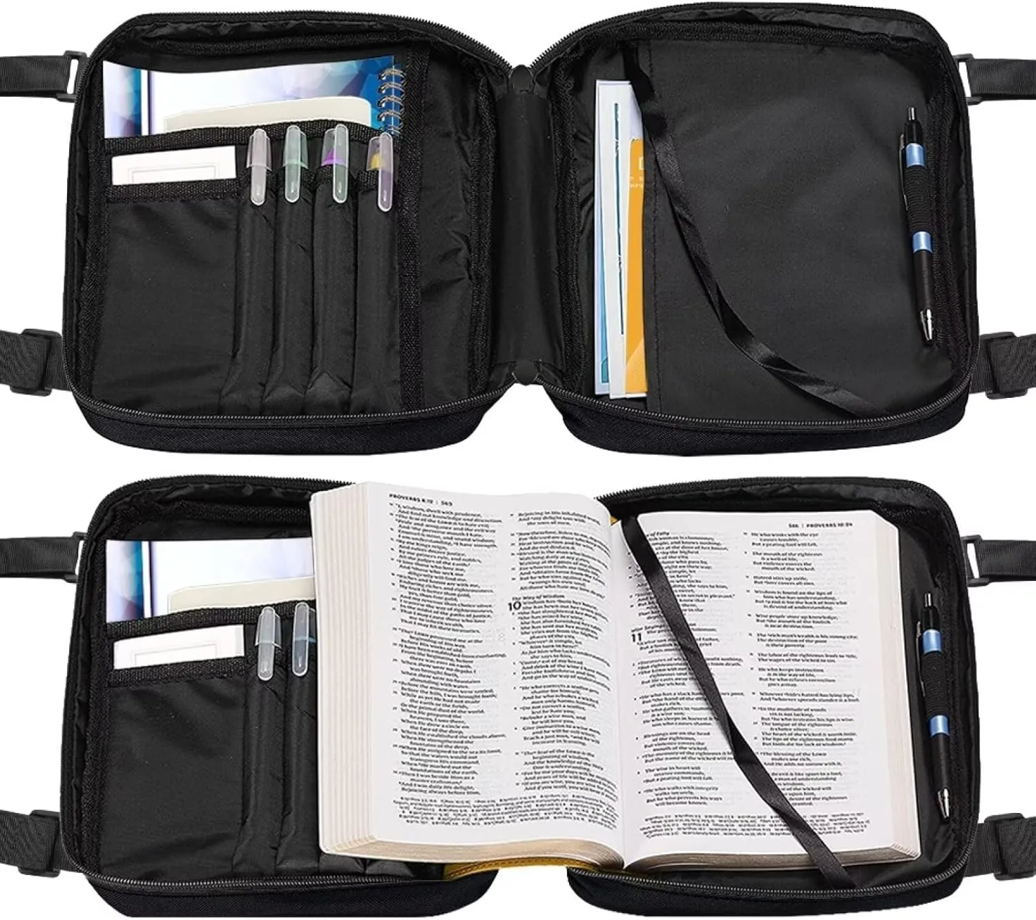 Wild Elephant Bible Cover Bible Tote Bag for Women Organizer Bible Carrying Book Case Book Cover Church Bag with Handle and Shoulder Straps Bible Study Supplies