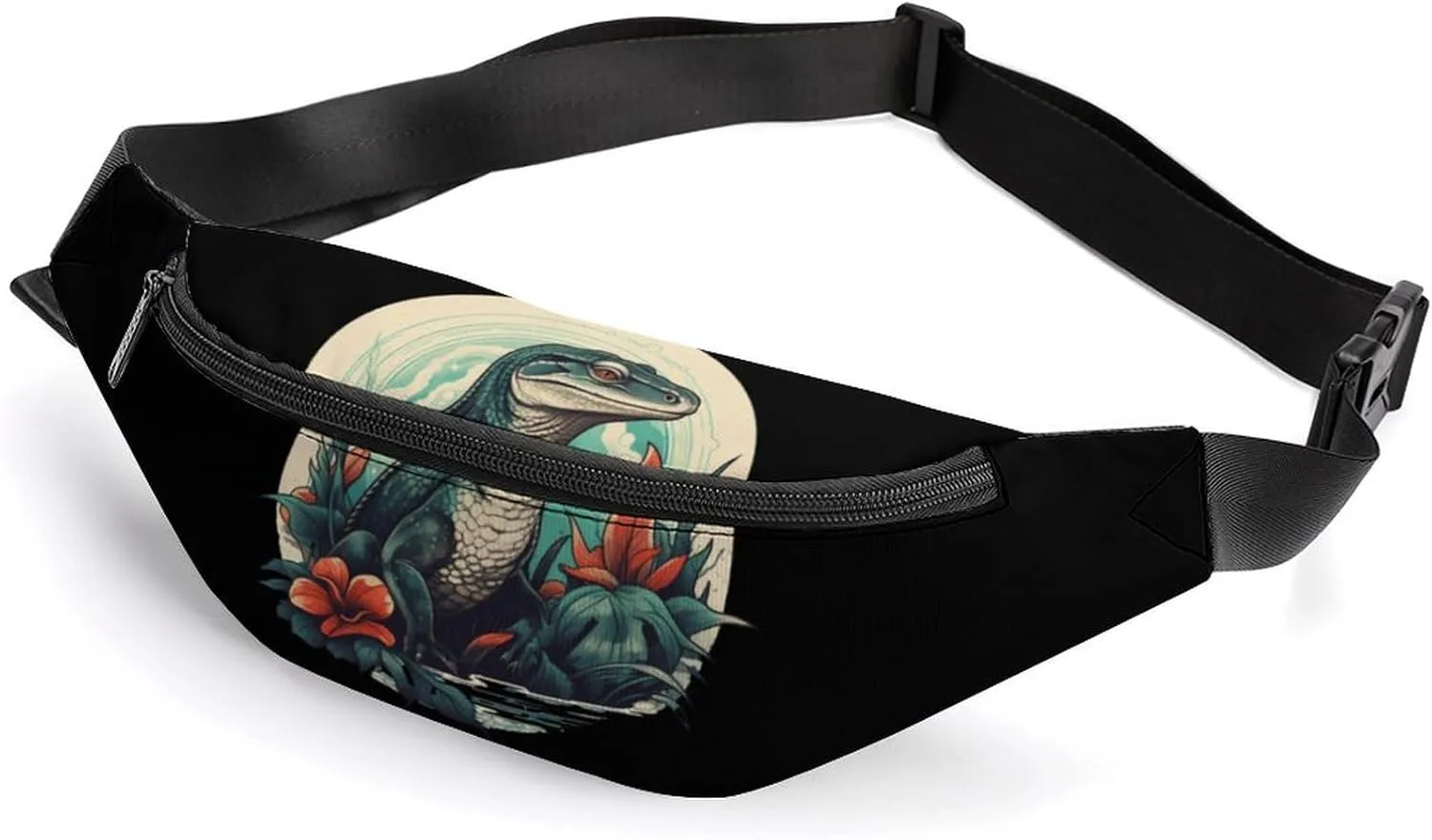Wild Reptile Lizard Animal Belt Bag Adjustable Strap Fanny Pack Crossbody Bag Waist Bag for Women Men