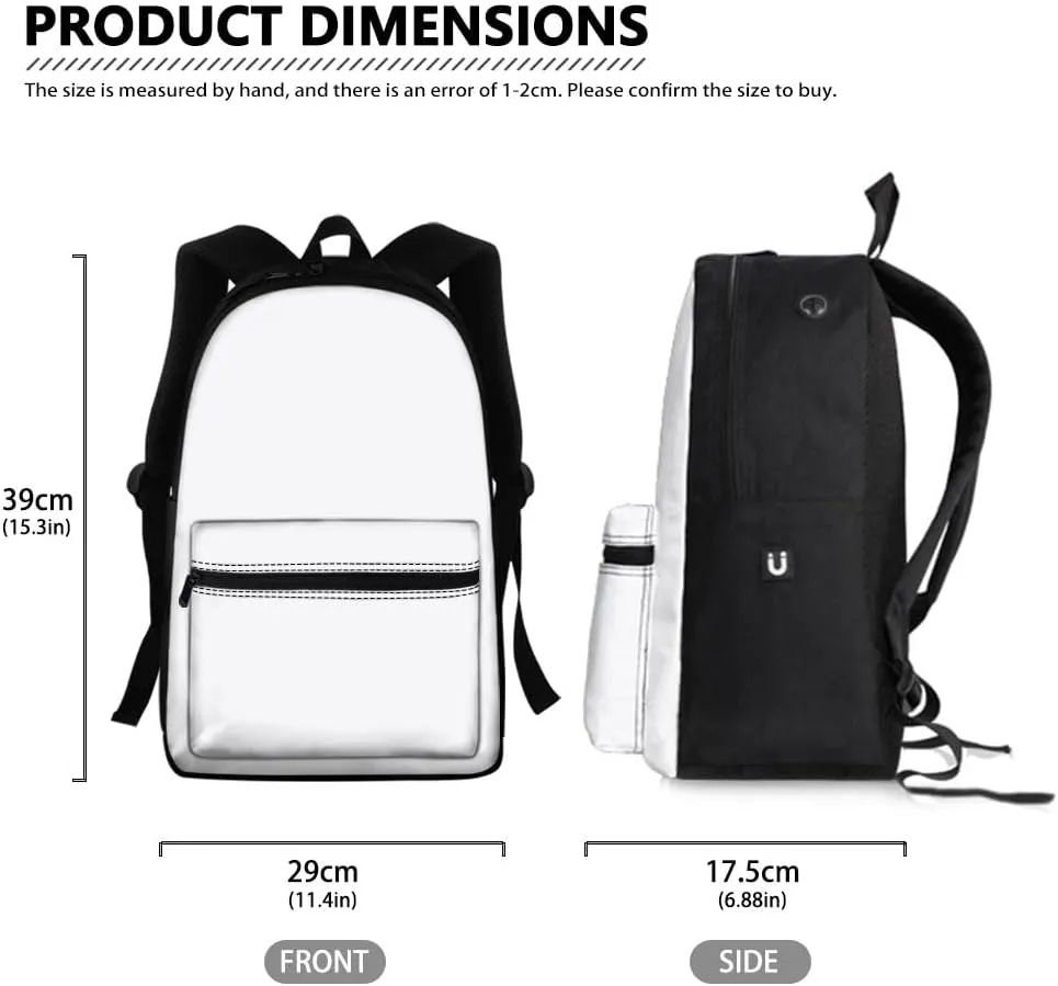Wolf Fox Cool Animal Printed School Backpack for Boy Men Casual Lightweight Travel School Bags Daypack Knapsack,Anger Wolf