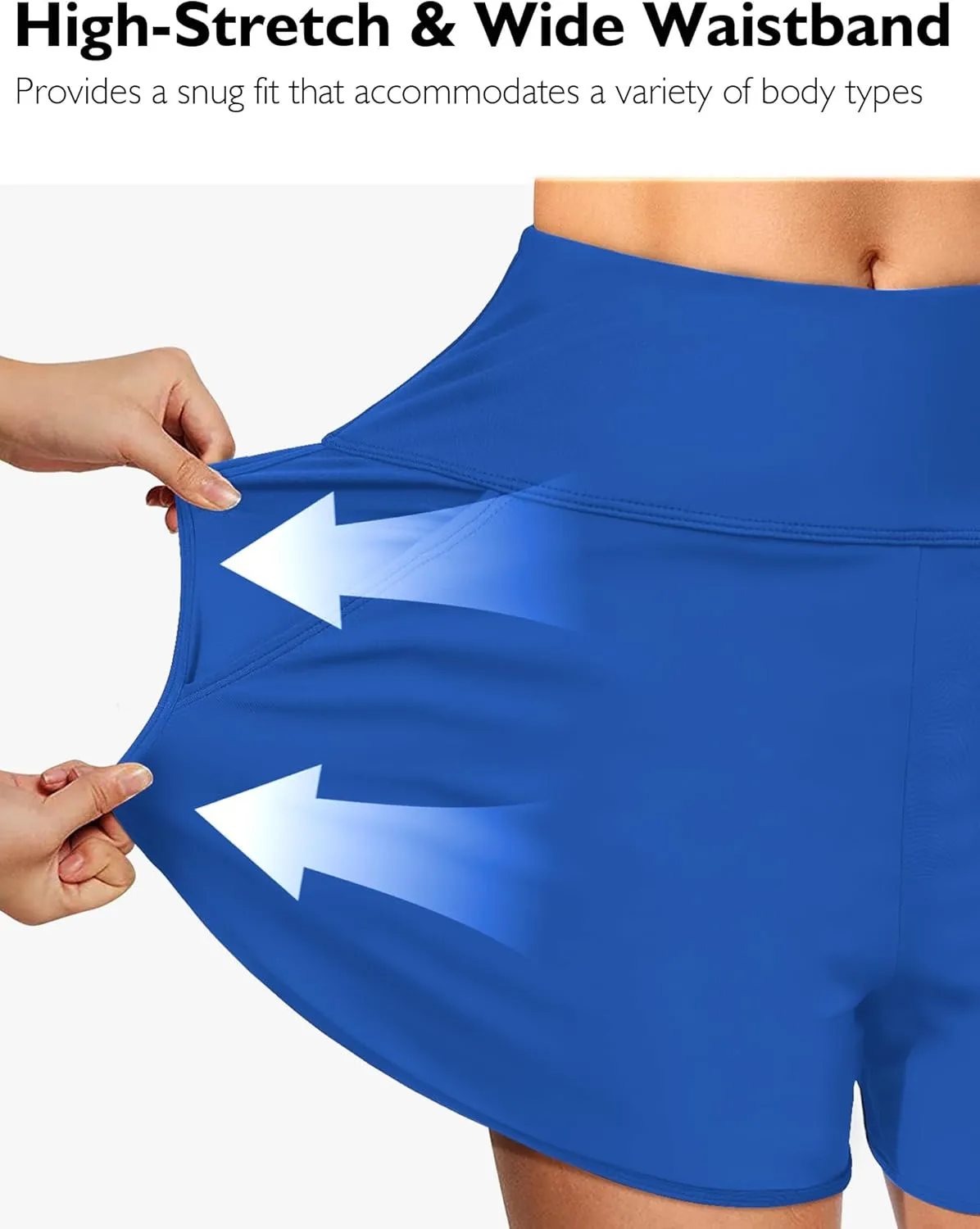 Women's 5" Swim Board Shorts Quick Dry High Waisted Swimsuits Shorts with Pockets UPF 50  Bathing Suits Bottoms