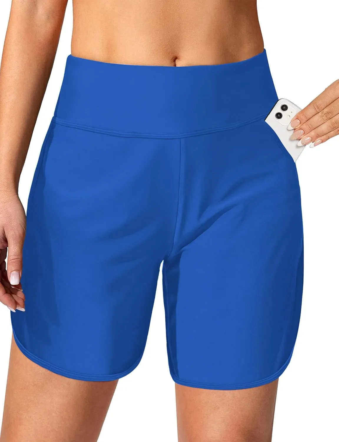 Women's 5" Swim Board Shorts Quick Dry High Waisted Swimsuits Shorts with Pockets UPF 50  Bathing Suits Bottoms