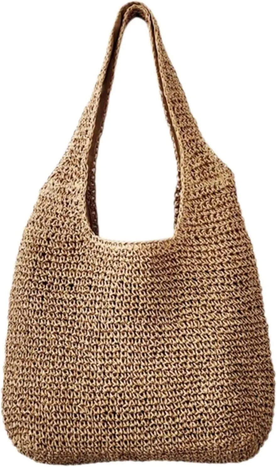 Women's Crossbody BagsCasual Straw Wicker Woven Shoulder Bags Ladies Handmade Totes Large Capacity Summer Beach Bag