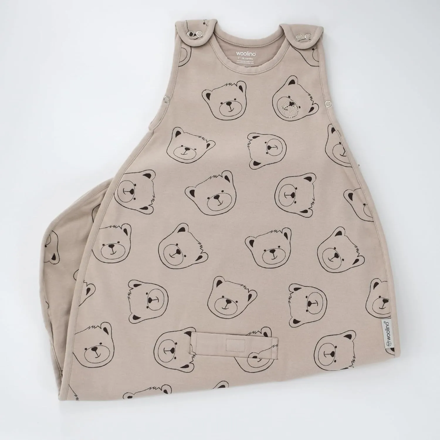 Woolino Toddler Sleeping Bag, 4 Season, Merino Wool and Organic Cotton Baby Wearable Blanket, 2-4 Years