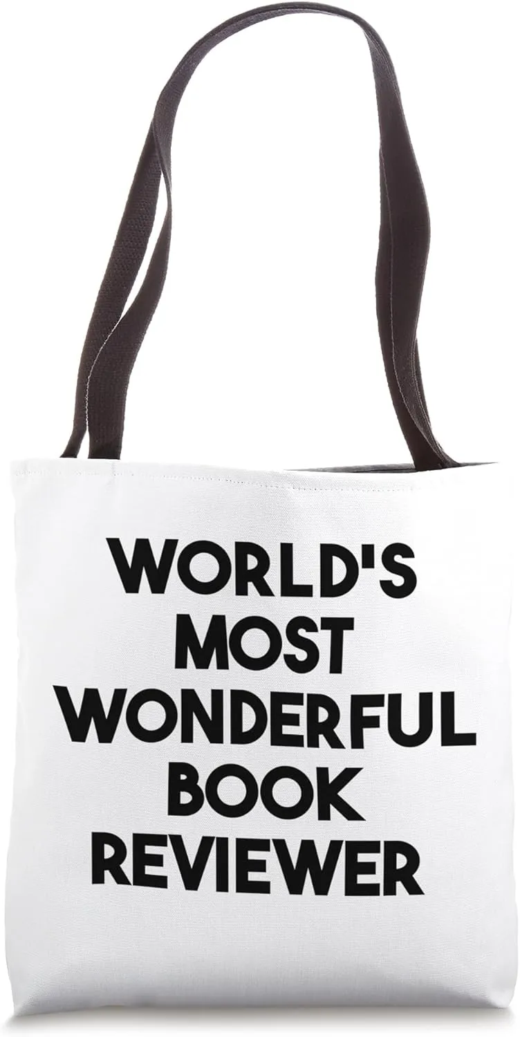 World's Most Wonderful Book Reviewer Tote Bag