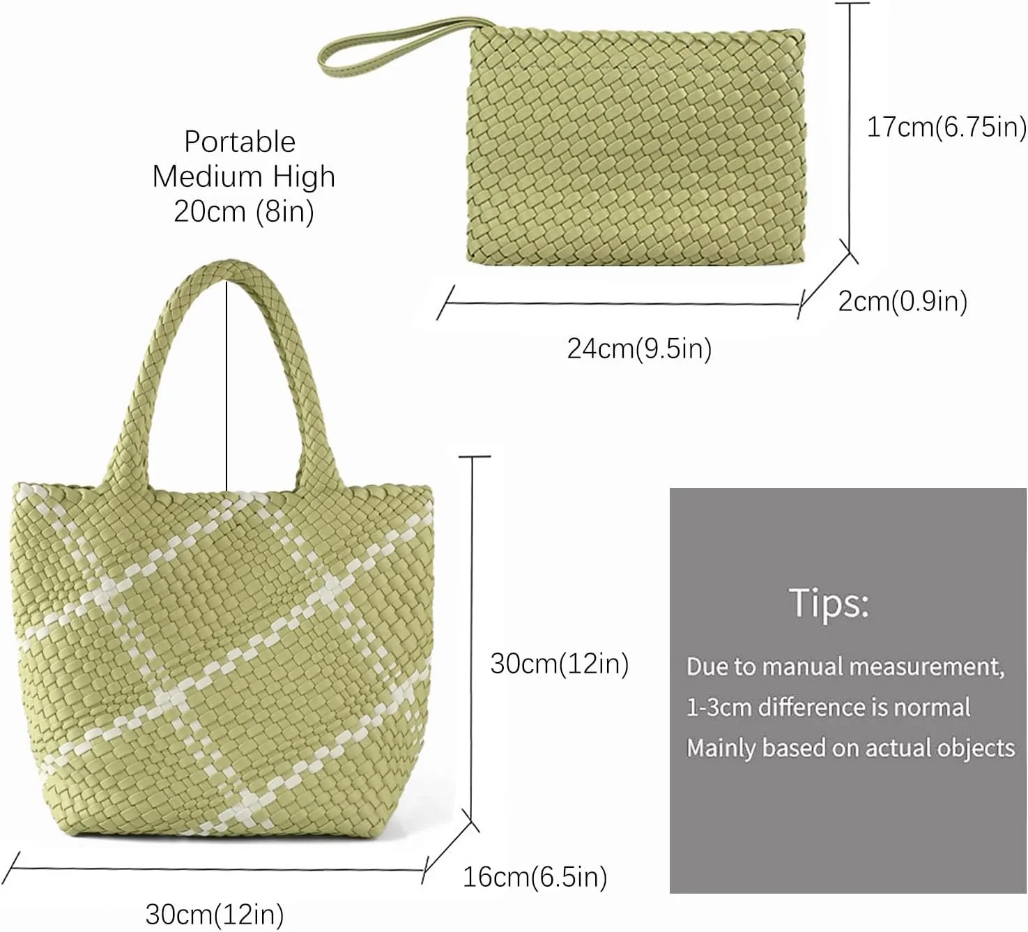 Woven Bag for Women Vegan Leather Tote Bag Large Summer Beach Travel Handbag and Clutch Retro Handmade Shoulder Bag