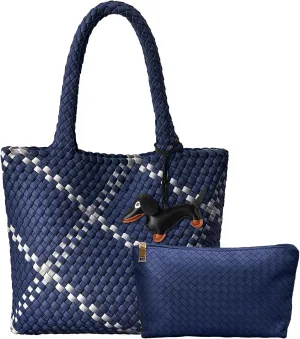 Woven Bag Shopper Bag Travel Handbags with Small Purses Women Tote Bag Large Capacity Shoulder Bags