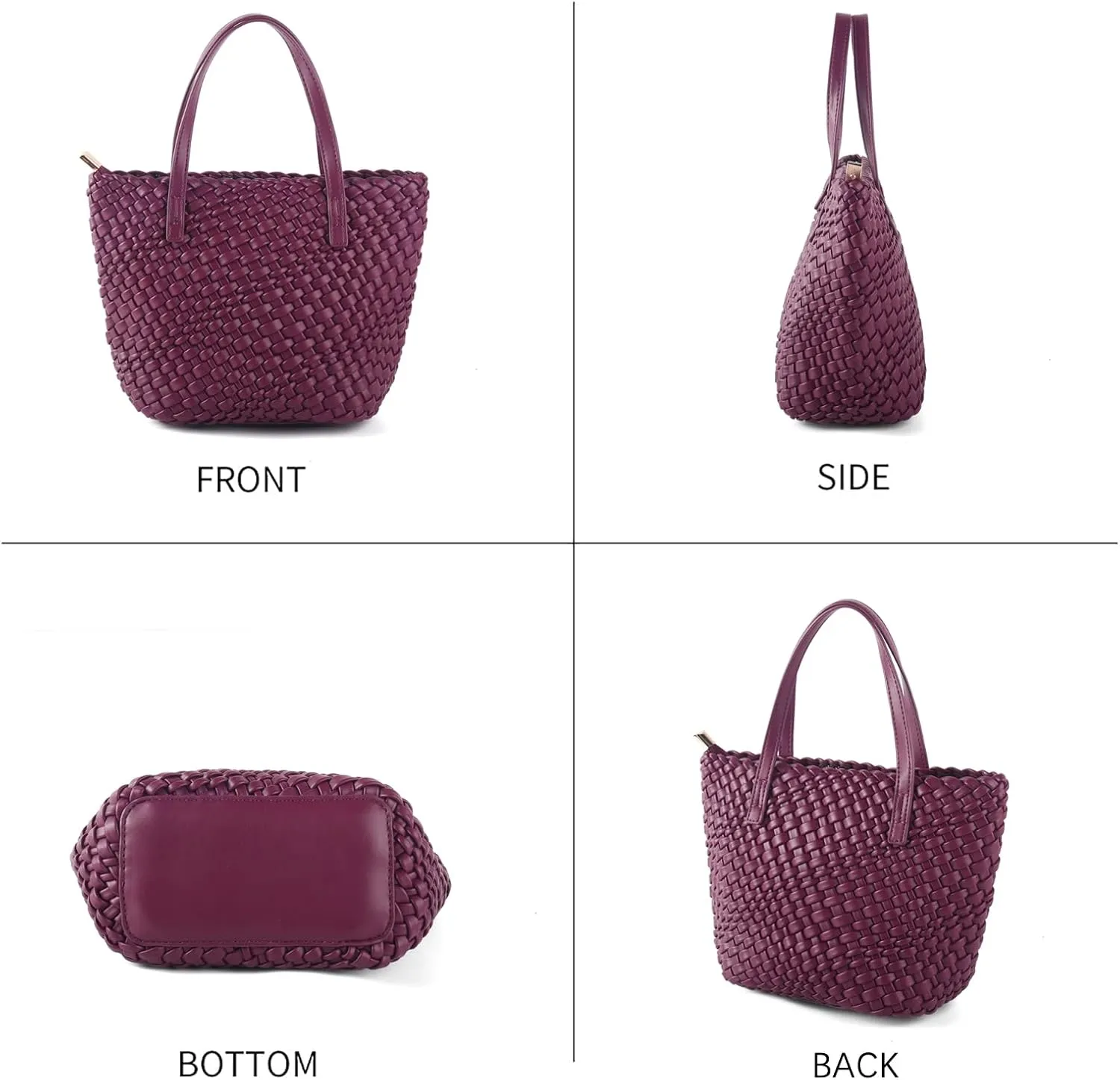 Woven Bags for Women Tote Hobo Shoulder Crossbody Bags PU Leather Handwoven Purse Summer Beach Travel Handbag