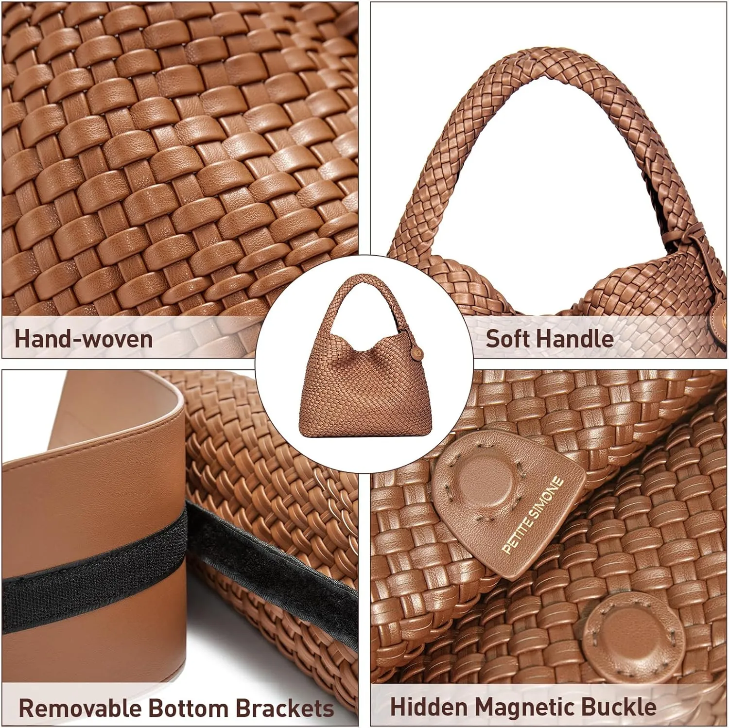Woven Tote Bag for Women Woven Purse Large Woven Tote Braided Purse Weave Purse with Top Handle