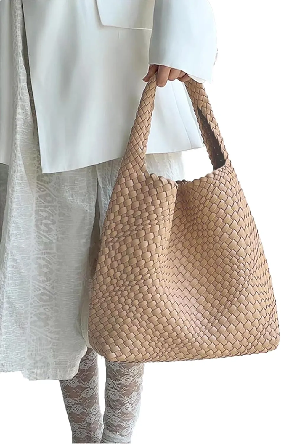Woven Tote Bag Womens Purse Woven Bags for Women Large Summer BeachTote Bags Vegan Leather Shoulder Handbags Travel Totes
