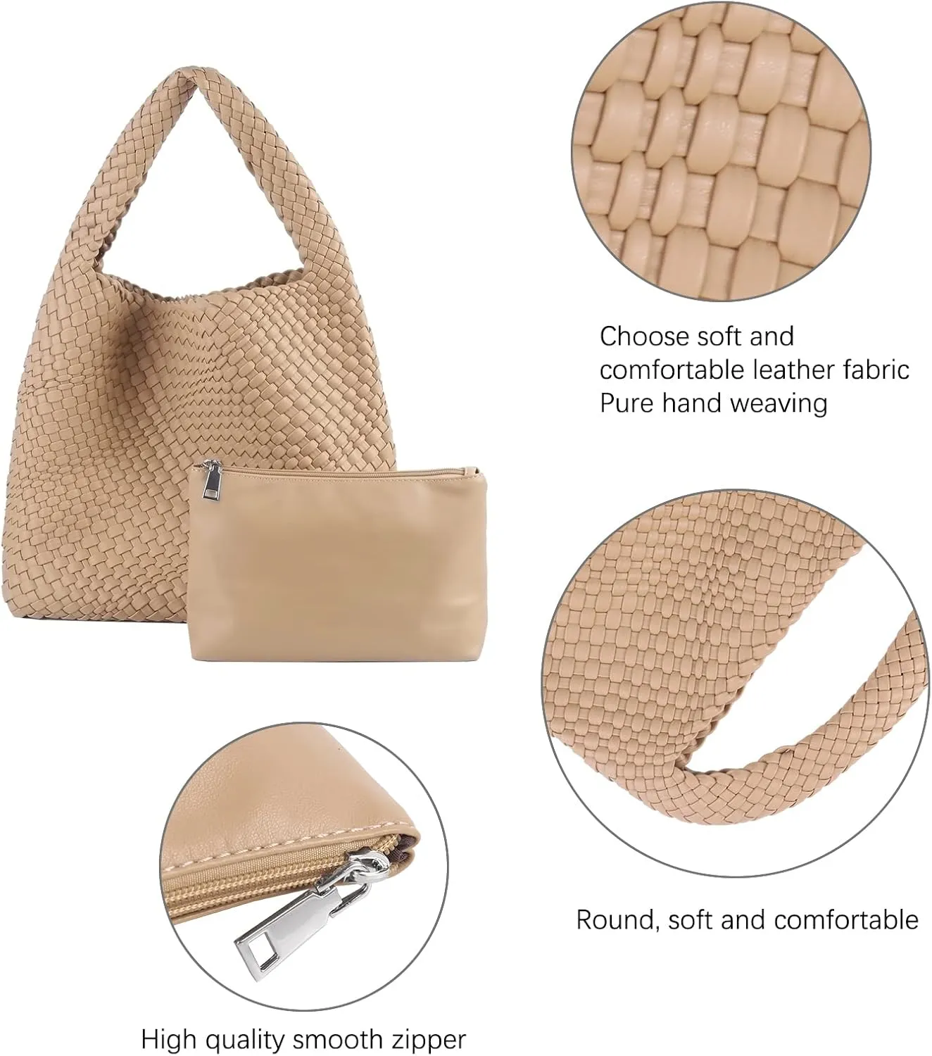 Woven Tote Bag Womens Purse Woven Bags for Women Large Summer BeachTote Bags Vegan Leather Shoulder Handbags Travel Totes