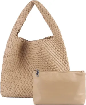 Woven Tote Bag Womens Purse Woven Bags for Women Large Summer BeachTote Bags Vegan Leather Shoulder Handbags Travel Totes