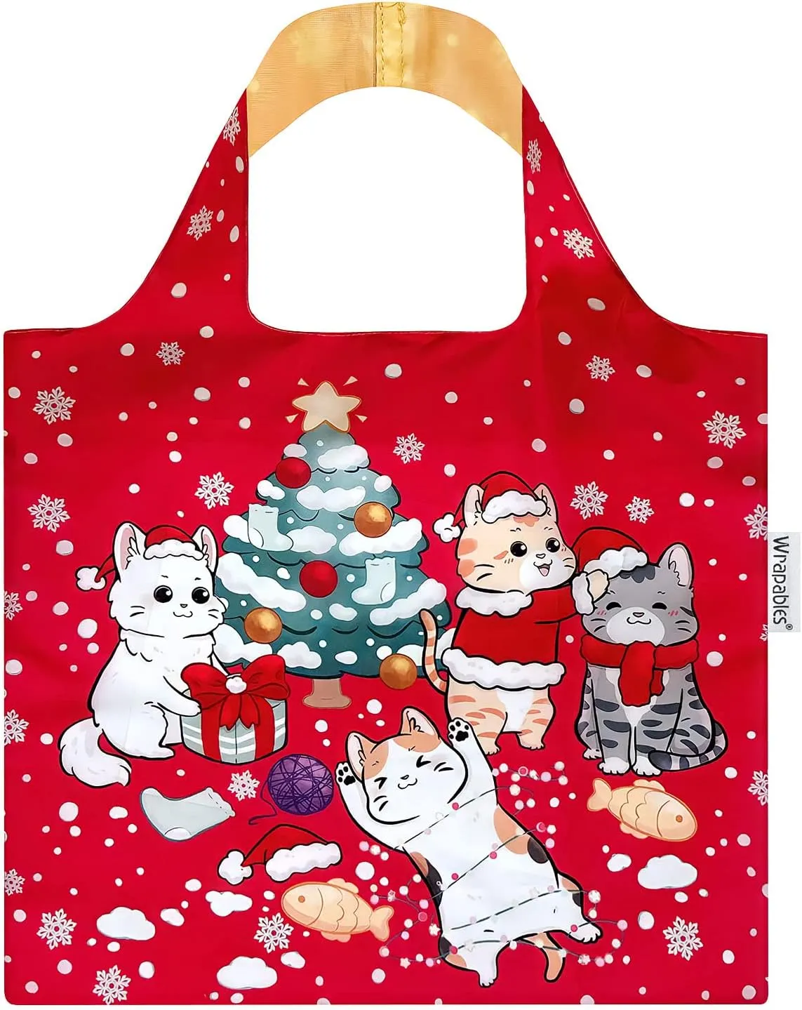 Wrapables Christmas Holiday AllyBag Collection Reusable Shopping Bag