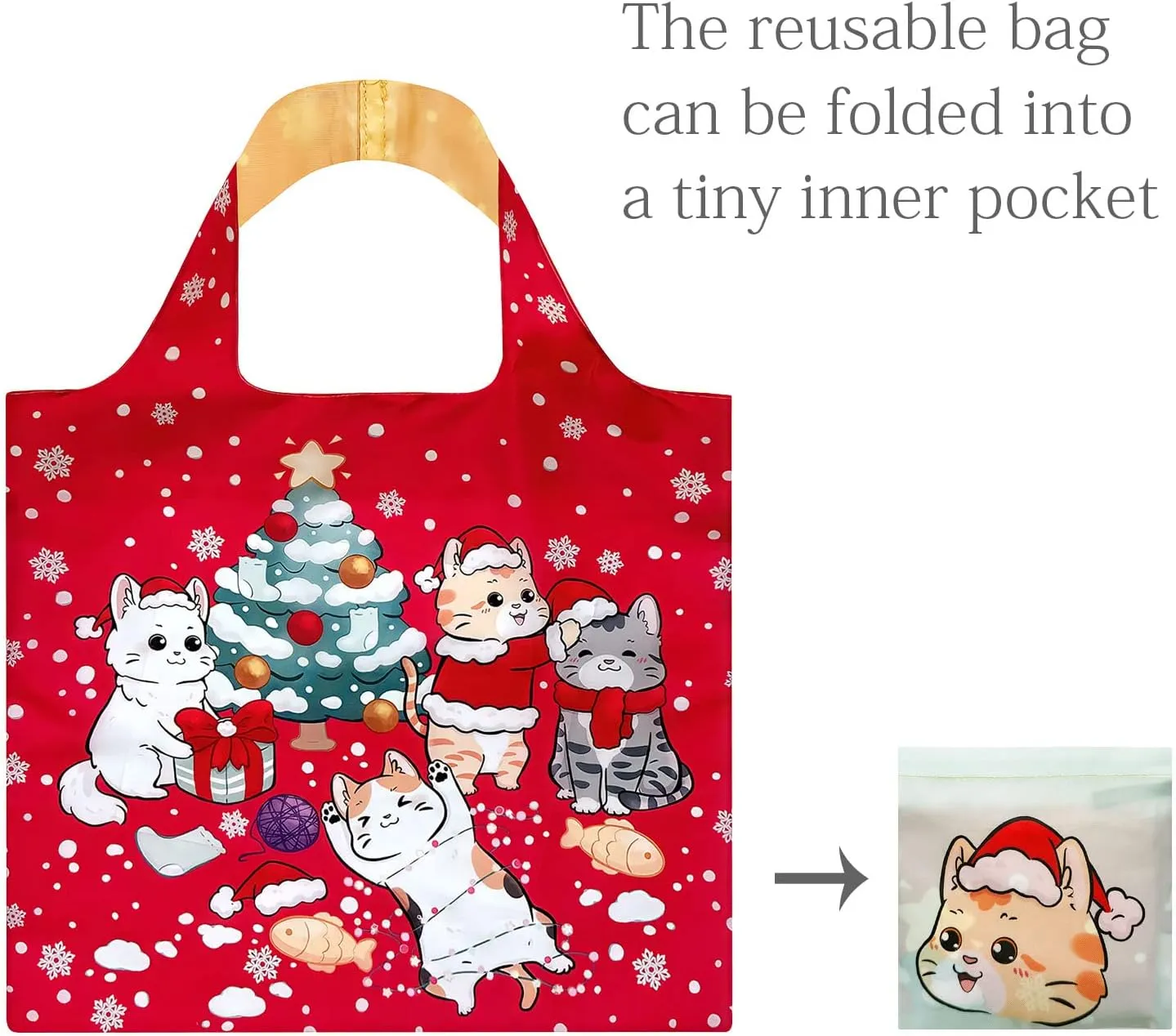 Wrapables Christmas Holiday AllyBag Collection Reusable Shopping Bag