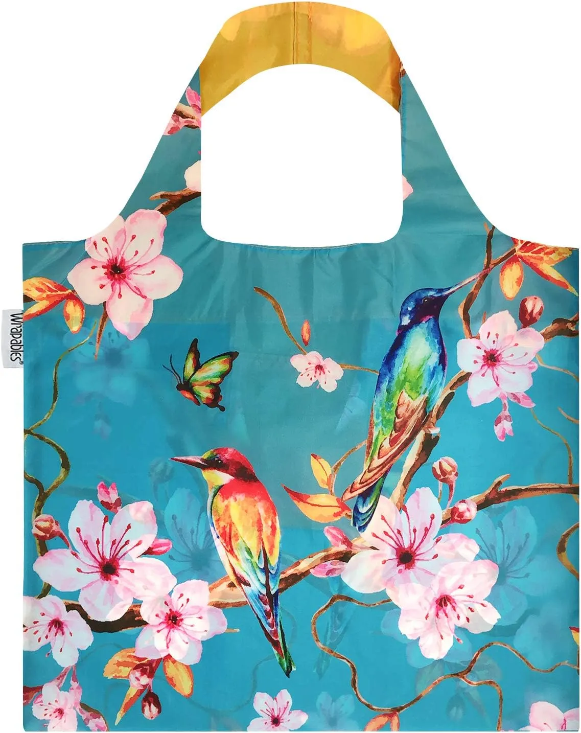 Wrapables Large Reusable Shopping Tote Bag with Outer Pouch