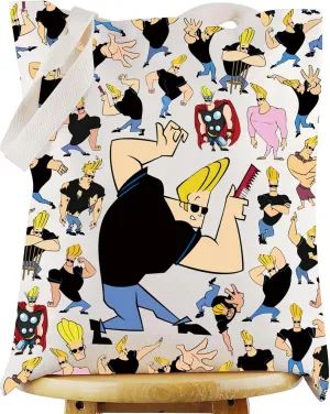 WZMPA Johnny Blond Man Tote Bag Bunny & Suzy Fans Gift Johnny & Carl & Pops Reusable Shoulder Bag Johnny Merchandise