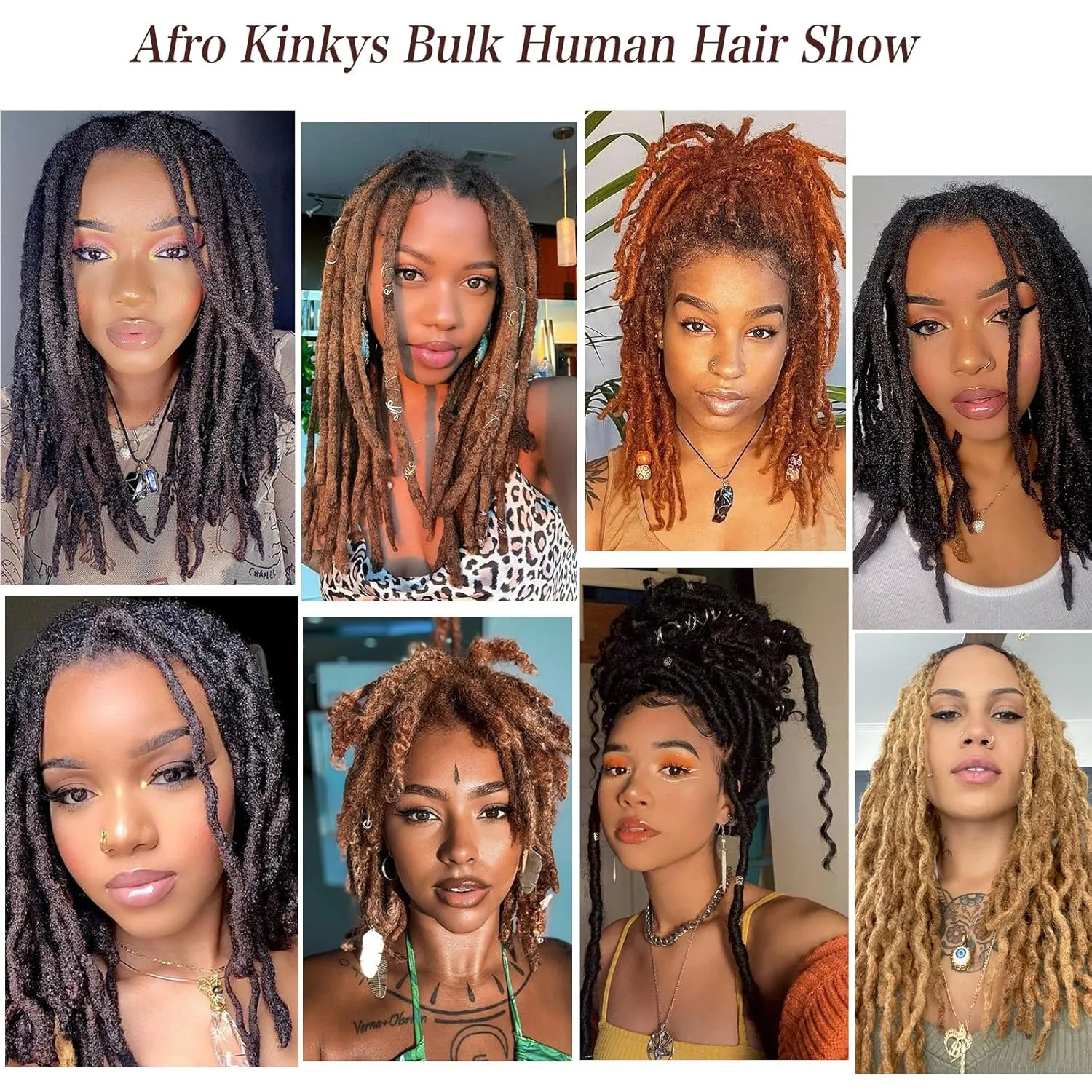 Xtrend 16 Inch Afro Kinkys Bulk Human Hair 3 Packs 90g For Mini Braiding Twists，Dreadlocks Extensions ，Repair Locs，Kinky Curly Hair Bundles, Afro Kinky Human Hair For Micro Twist Braiding 4#