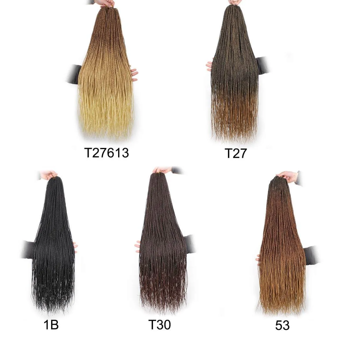 Xtrend 40Roots/Pack 34'' Senegalese Twist Crochet Hair Twist Pre-Stretched Loop Synthetic Braiding Hair