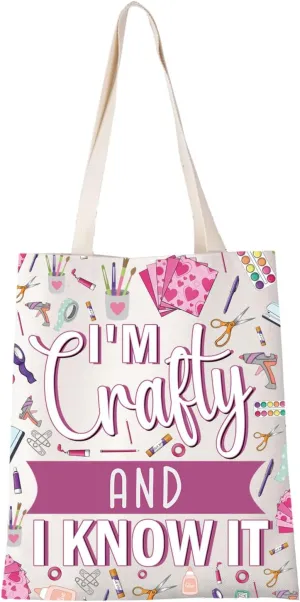 XYANFA Crafter Tote Bag - Craft Lover Gift - Artist Gift - Sewing Handbag