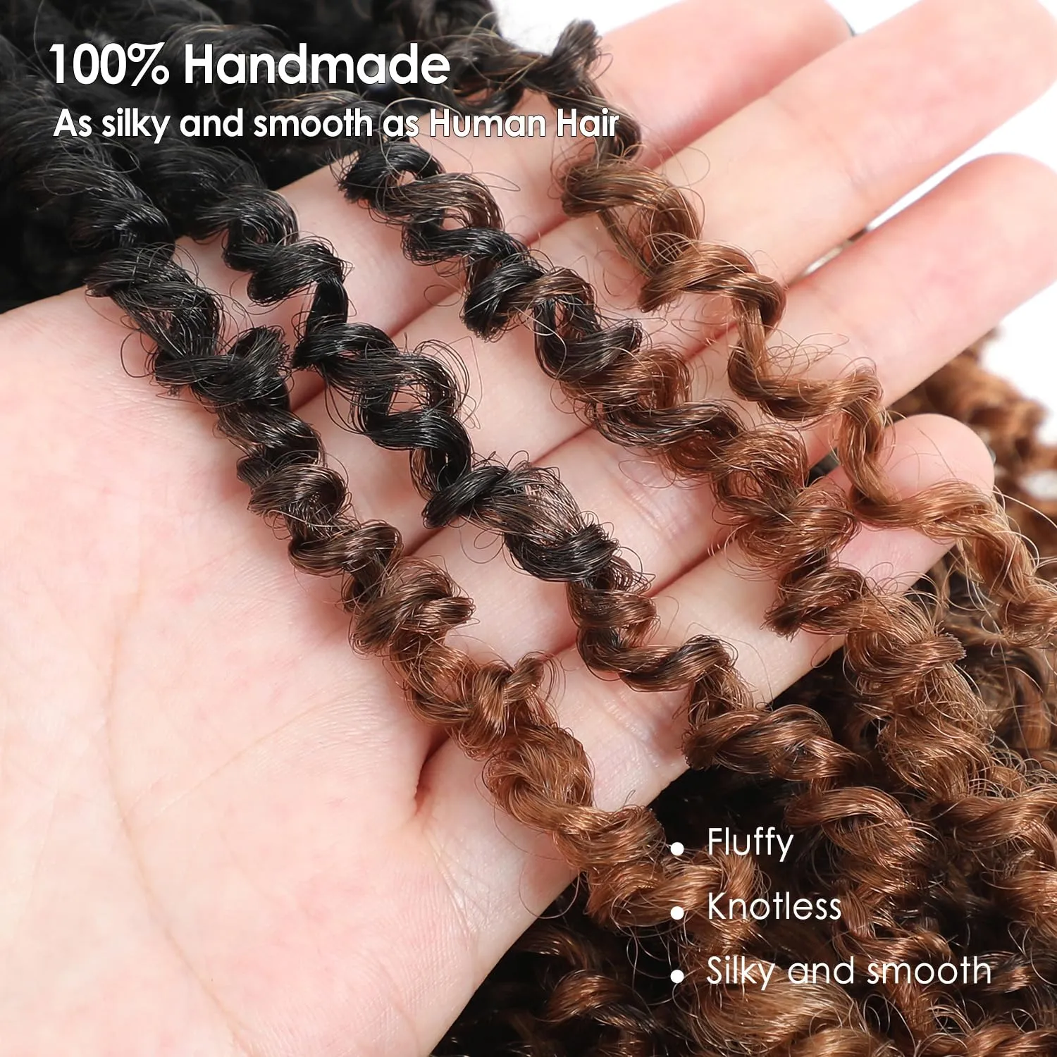 Yanky Twist Crochet Hair (10 12 14inch)*3,Total 9 packs,3 Tones Auburn Blonde,Pre-Looped Curly Mini Passion Twist,Pre-Twisted Micro Spring Twist,Yankee Twist Senegalese Twist Crochet Hair(OT1B/30/27#)