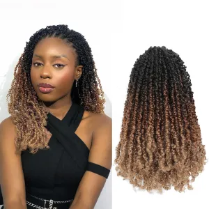 Yanky Twist Crochet Hair (10 12 14inch)*3,Total 9 packs,3 Tones Auburn Blonde,Pre-Looped Curly Mini Passion Twist,Pre-Twisted Micro Spring Twist,Yankee Twist Senegalese Twist Crochet Hair(OT1B/30/27#)