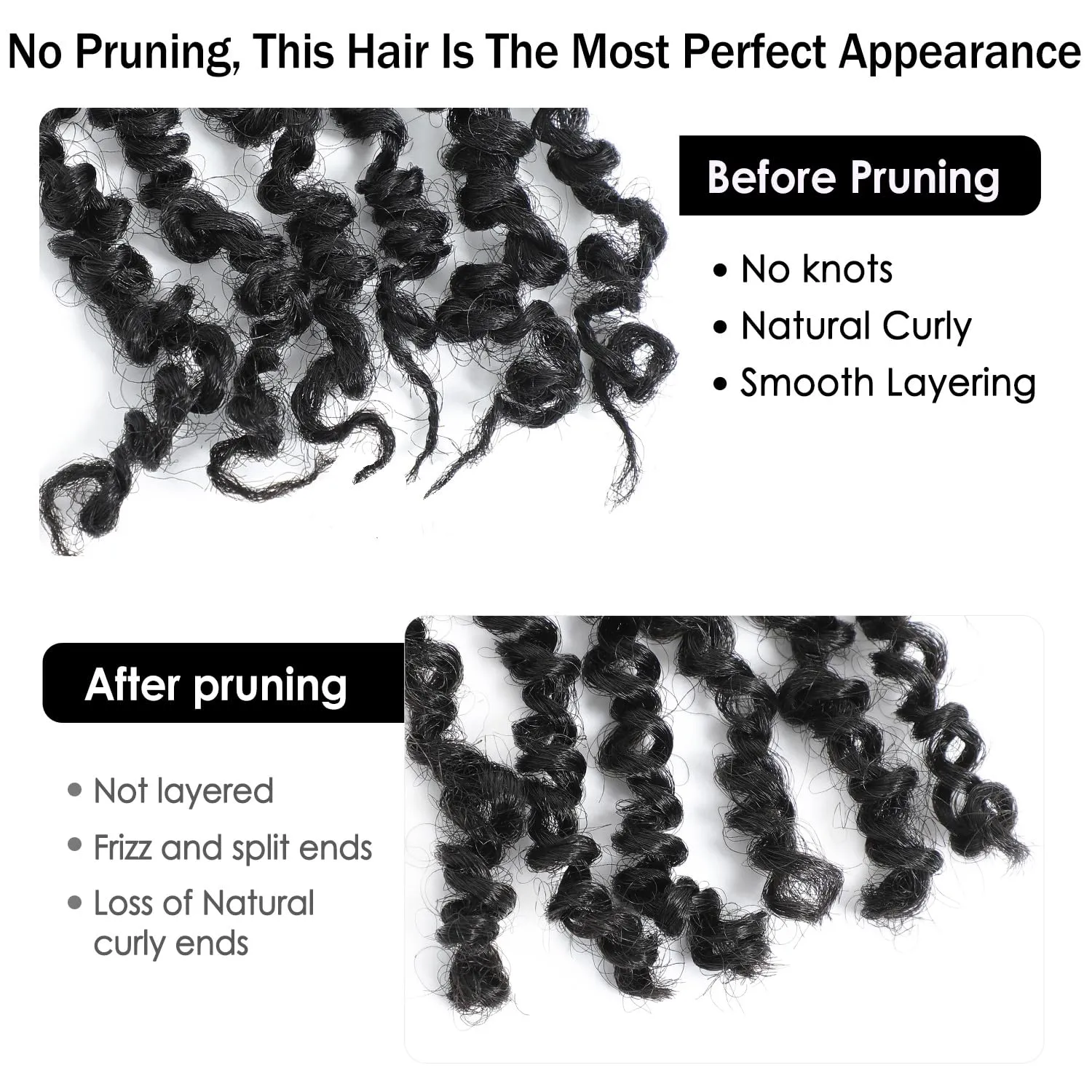 Yanky Twist Crochet Hair (10 12 14inch)*3,Total 9 packs,Natural Black,Pre-Looped Yankee Twist Mini Passion Twist,Pre-Twisted Micro Spring Twist,Boho Senegalese Twist Crochet Hair with Curly Ends (1B#)