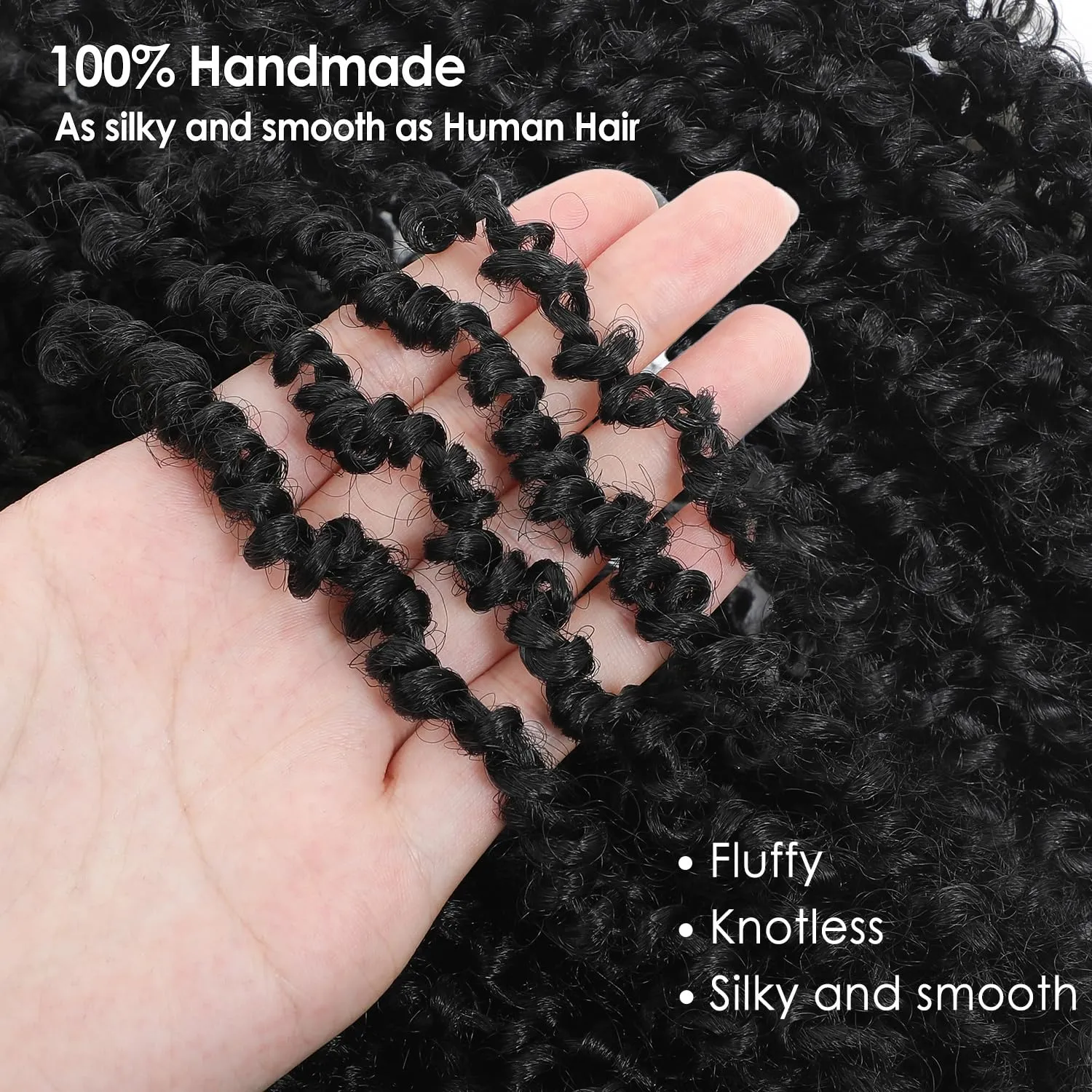 Yanky Twist Crochet Hair (10 12 14inch)*3,Total 9 packs,Natural Black,Pre-Looped Yankee Twist Mini Passion Twist,Pre-Twisted Micro Spring Twist,Boho Senegalese Twist Crochet Hair with Curly Ends (1B#)