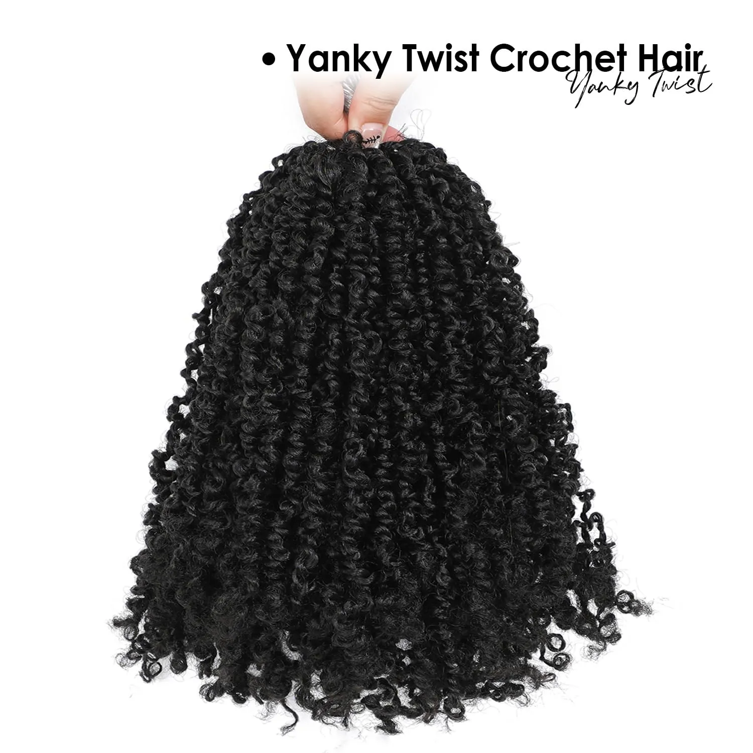 Yanky Twist Crochet Hair - (8 10 12 inch)*3,Total 9 packs,Dark Brown,Pre-Looped Yankee Twist Mini Passion Twist,Pre-Twisted Micro Spring Twist,Boho Senegalese Twist Crochet Hair with Curly Ends (2#)