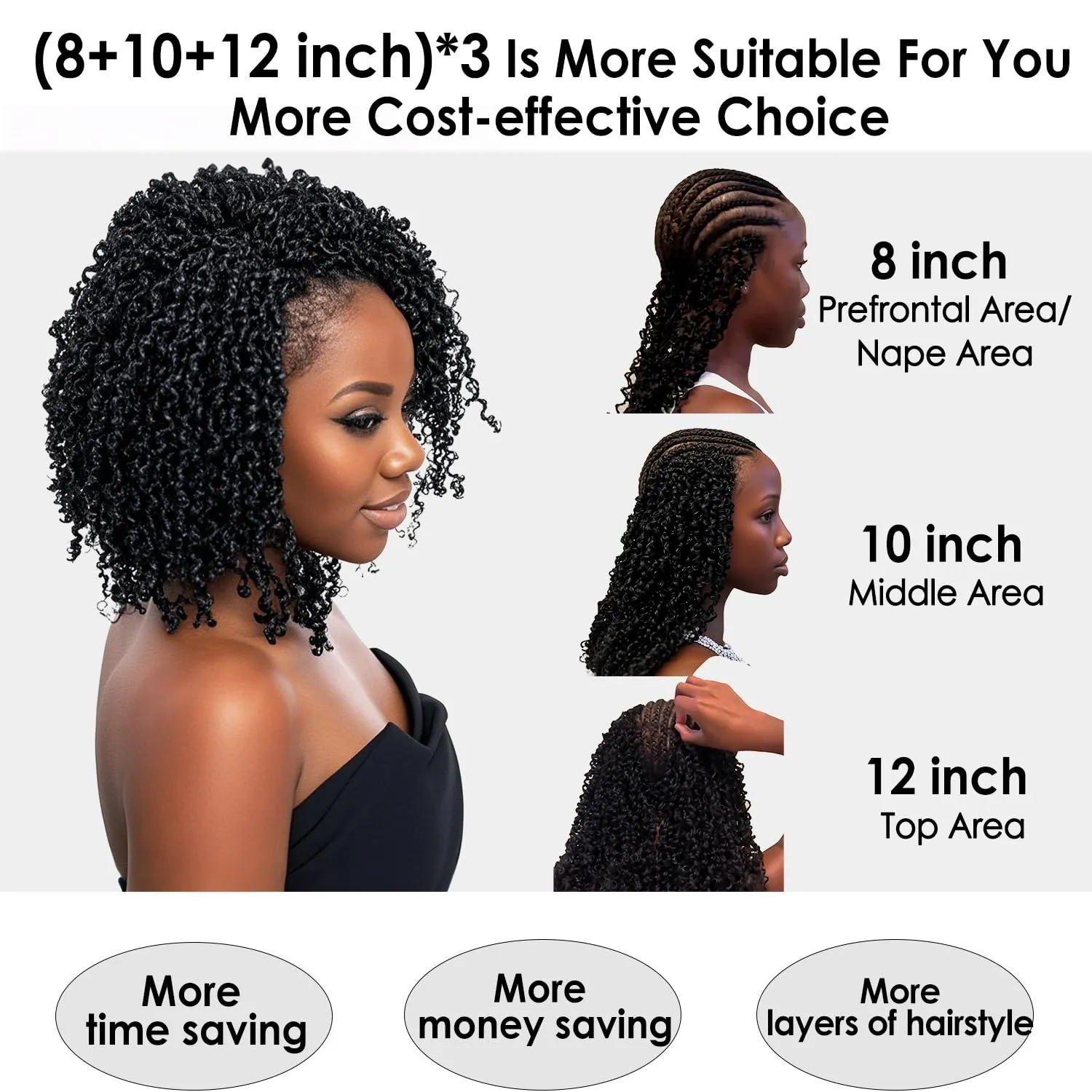Yanky Twist Crochet Hair - (8 10 12 inch)*3,Total 9 packs,Dark Brown,Pre-Looped Yankee Twist Mini Passion Twist,Pre-Twisted Micro Spring Twist,Boho Senegalese Twist Crochet Hair with Curly Ends (2#)