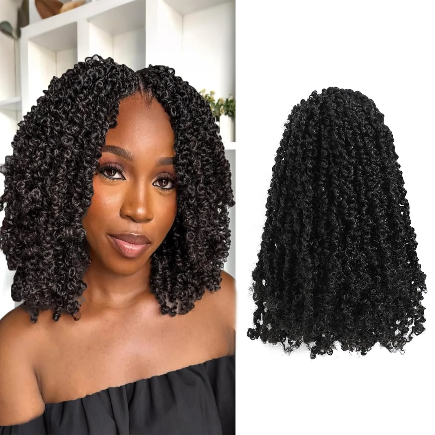 Yanky Twist Crochet Hair - (8 10 12 inch)*3,Total 9 packs,Dark Brown,Pre-Looped Yankee Twist Mini Passion Twist,Pre-Twisted Micro Spring Twist,Boho Senegalese Twist Crochet Hair with Curly Ends (2#)
